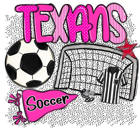Texans Soccer Spirit-Pink