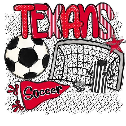 Texans Soccer Spirit-Red