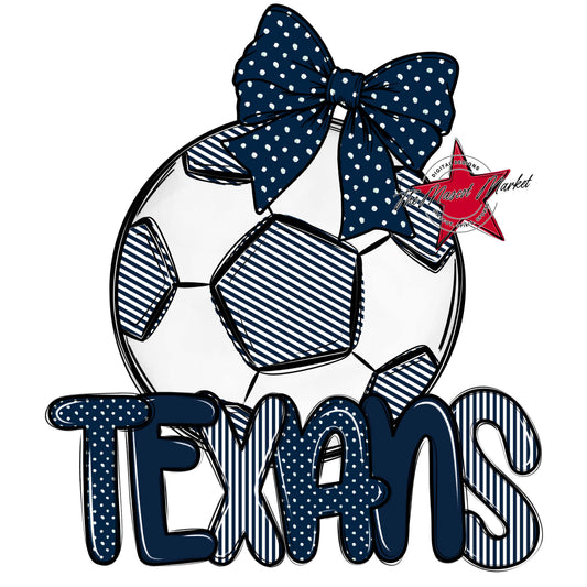 Texans Soccer Spirit Design-Navy