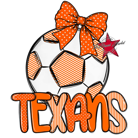 Texans Soccer Spirit Design-Orange