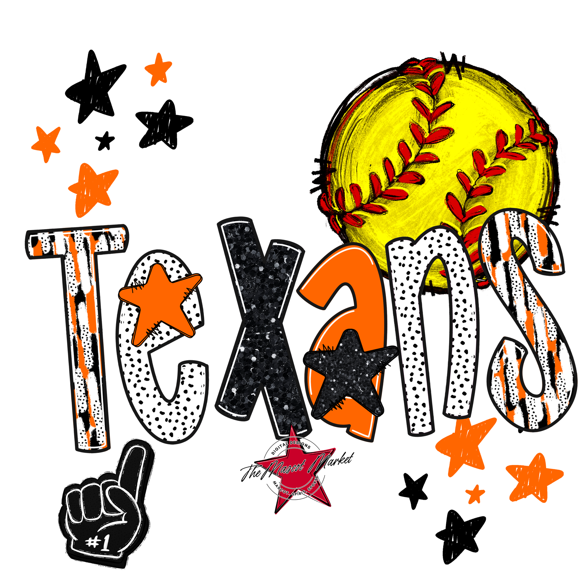 Texans Softball Scrape-Orange