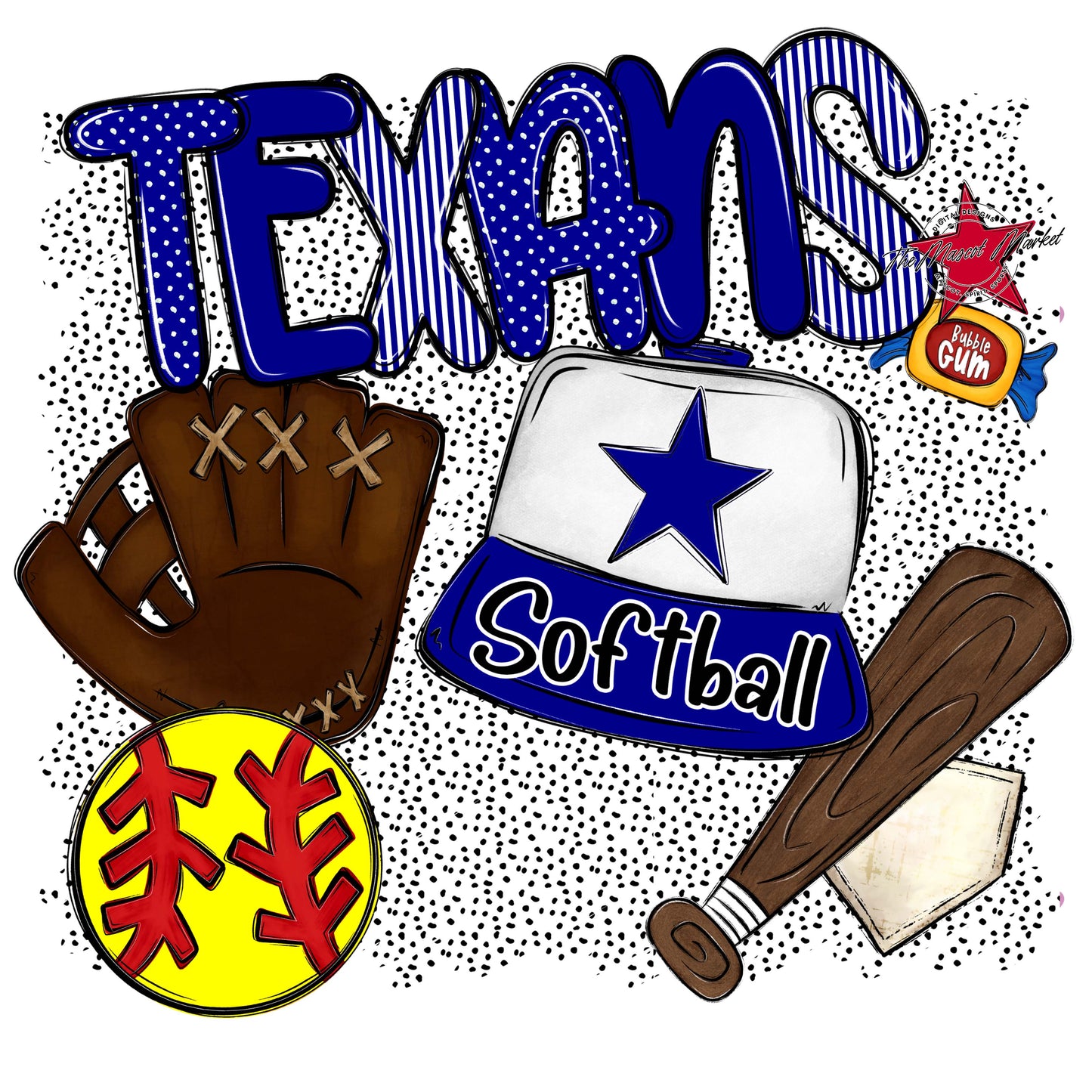 Texans Softball Spirit-Blue