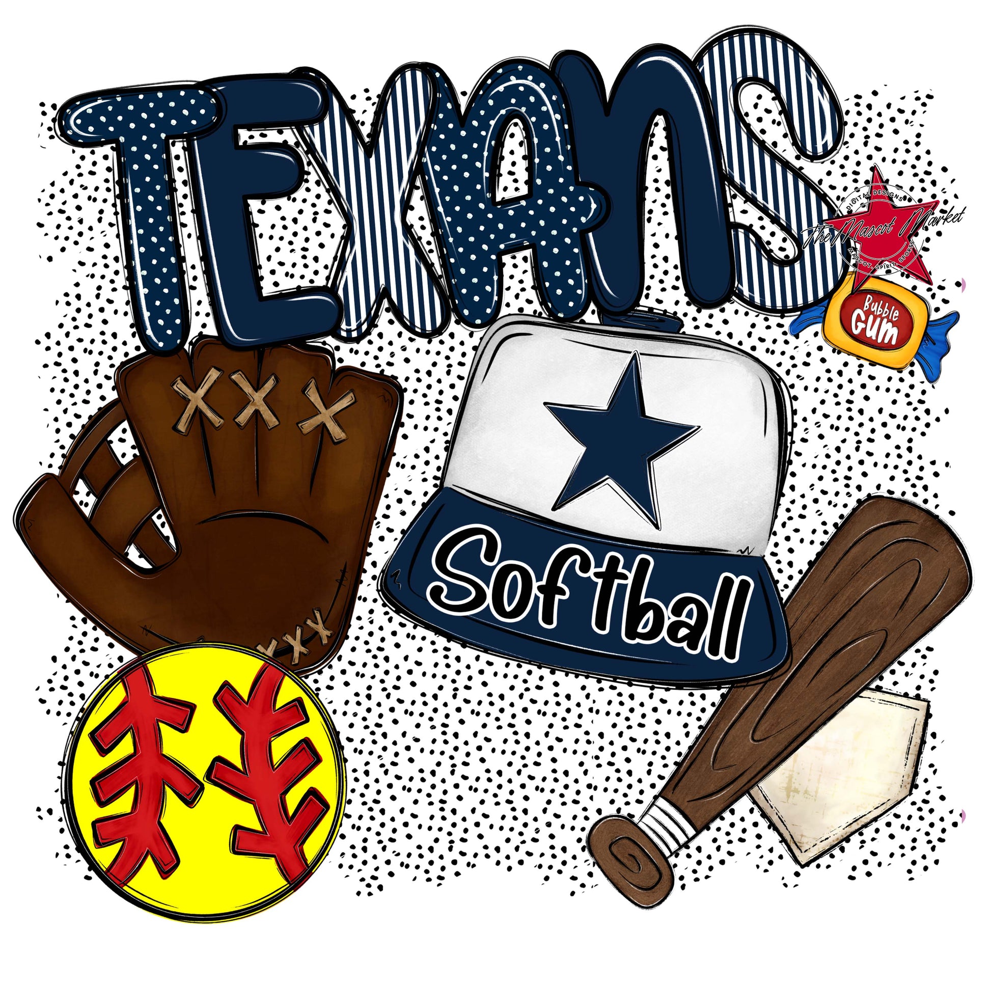 Texans Softball Spirit-Navy