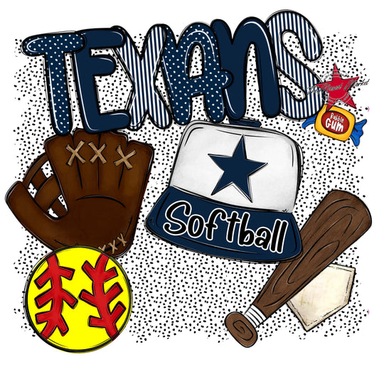 Texans Softball Spirit-Navy