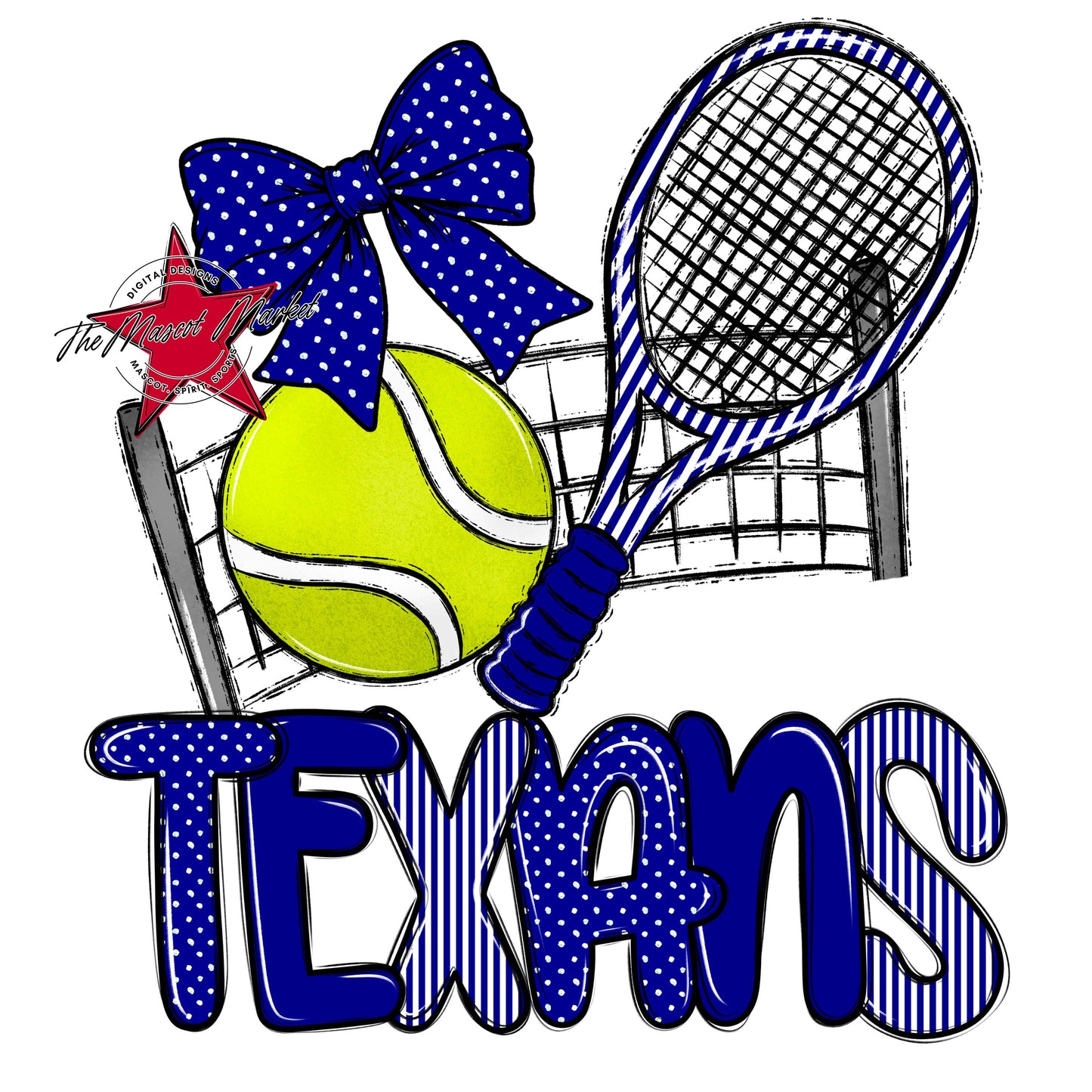 Texans Tennis Spirit Design-Blue
