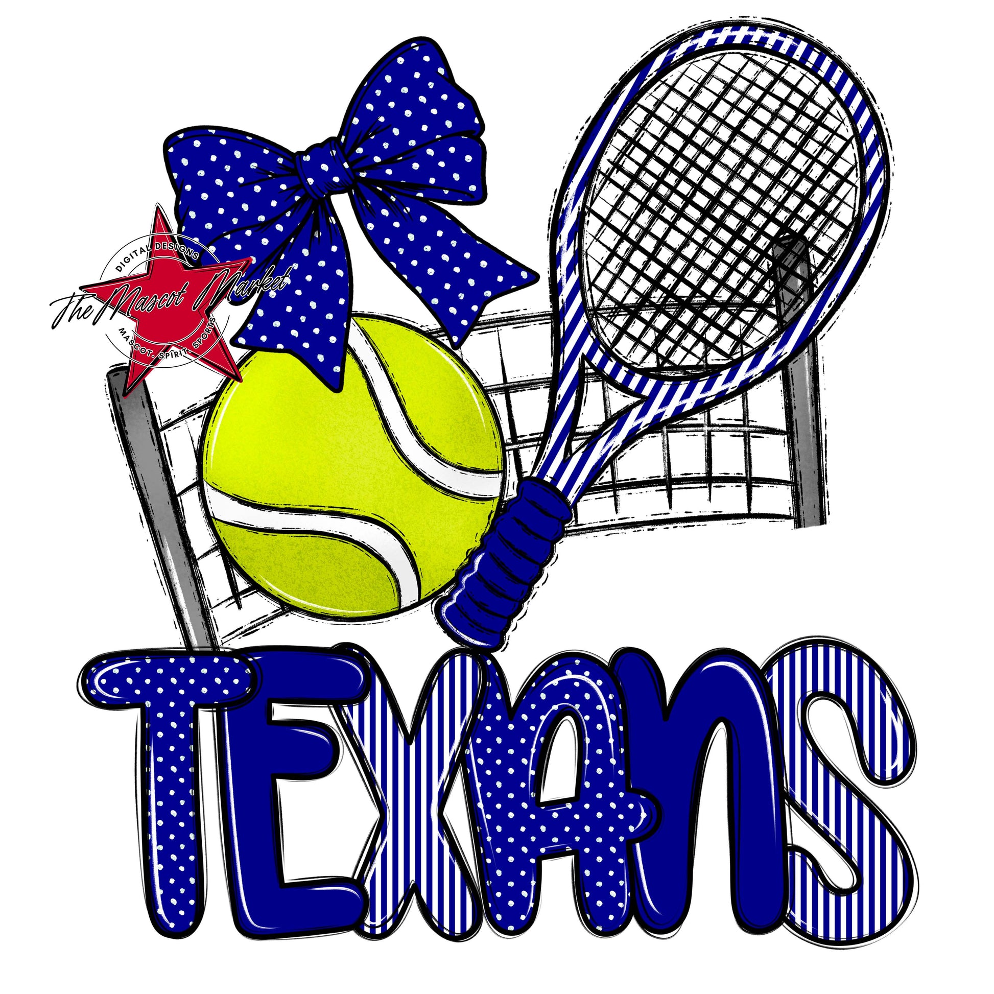 Texans Tennis Spirit Design-Blue