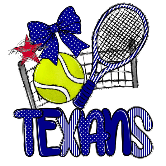 Texans Tennis Spirit Design-Blue