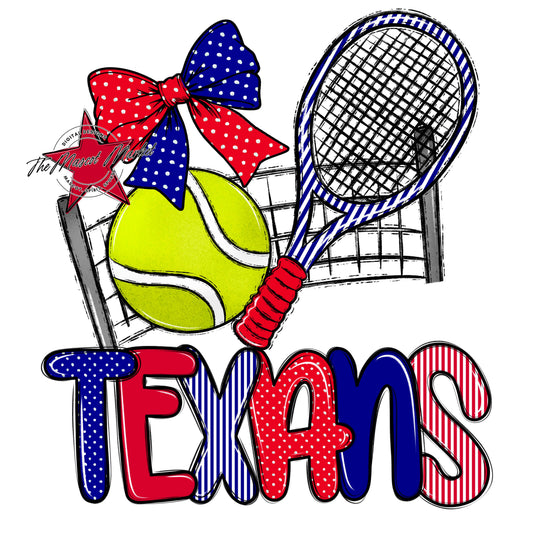 Texans Tennis Spirit Design-Blue & Red