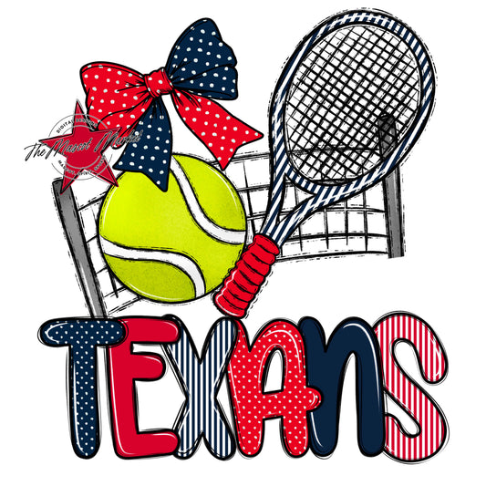 Texans Tennis Spirit Design-Navy & Red