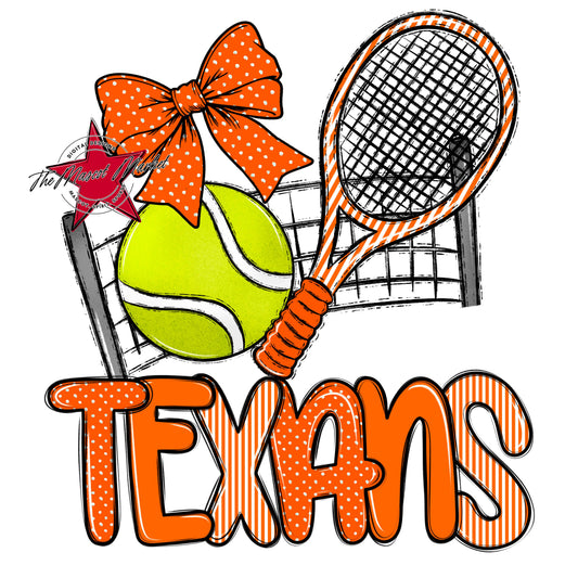 Texans Tennis Spirit Design-Orange