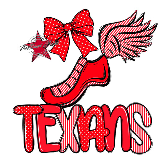Texans Track Spirit Design-Bright Red