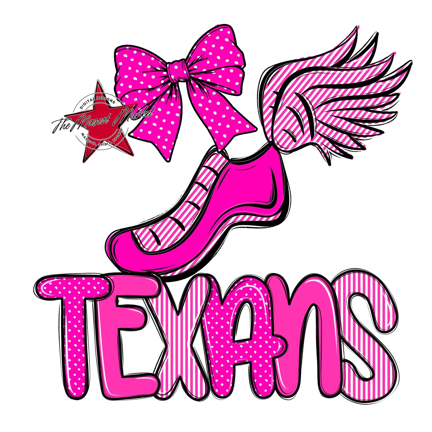 Texans Track Spirit Design-Pink
