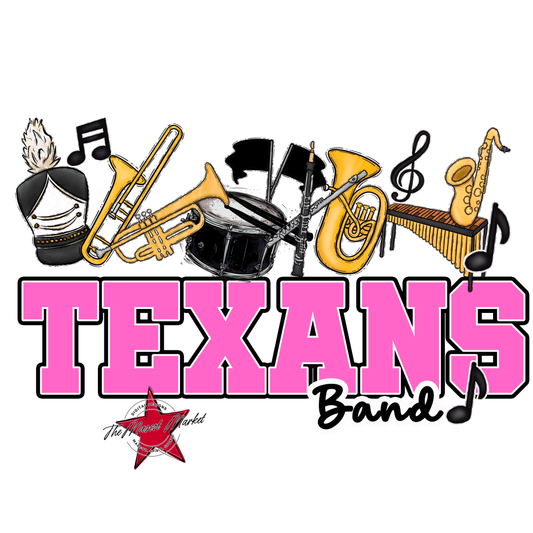Texans Varsity Band-Baby Pink