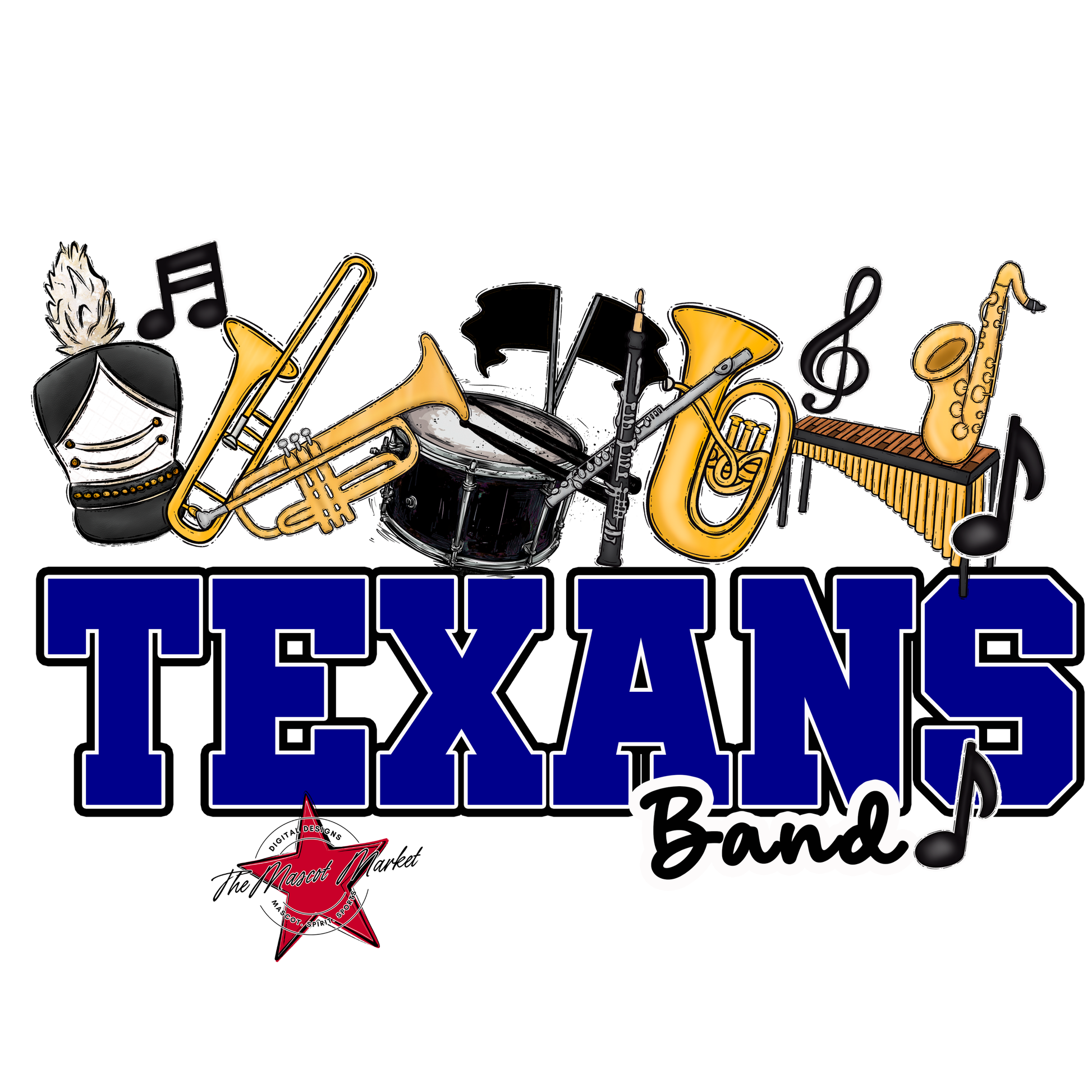 Texans Varsity Band-Blue