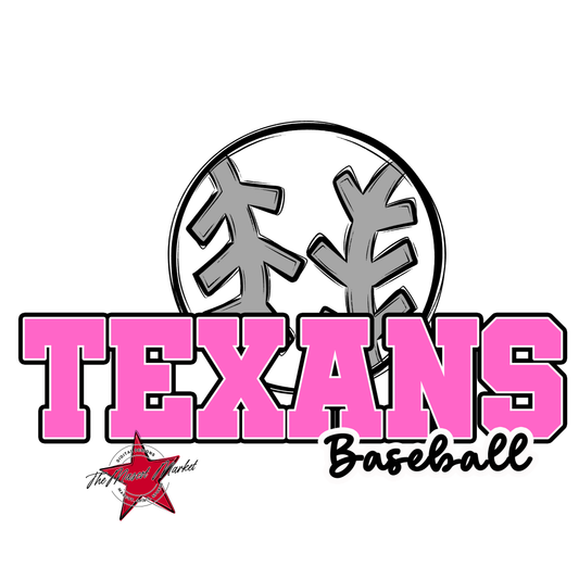 Texans Varsity Baseball-Baby Pink