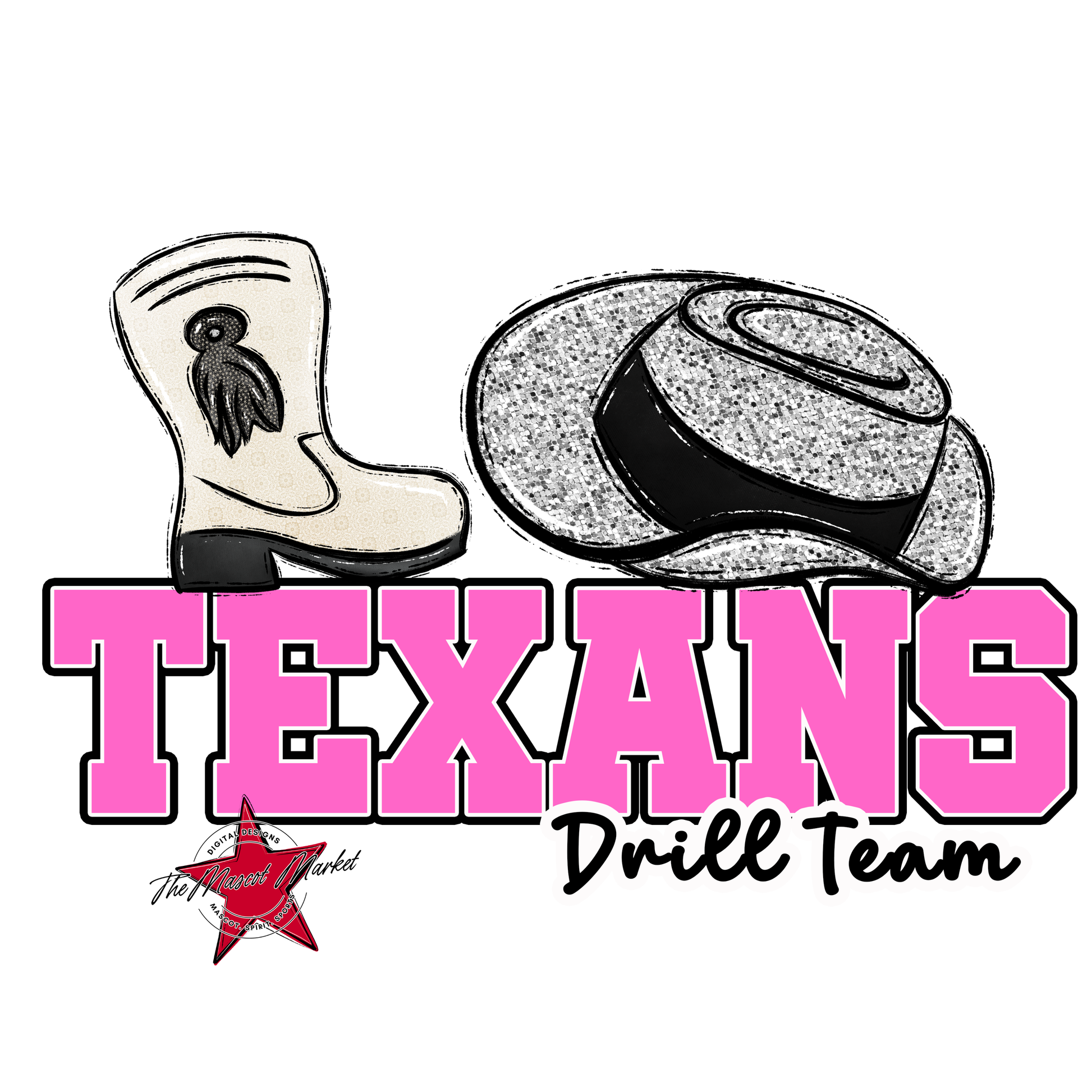 Texans Varsity Drillteam-Baby Pink