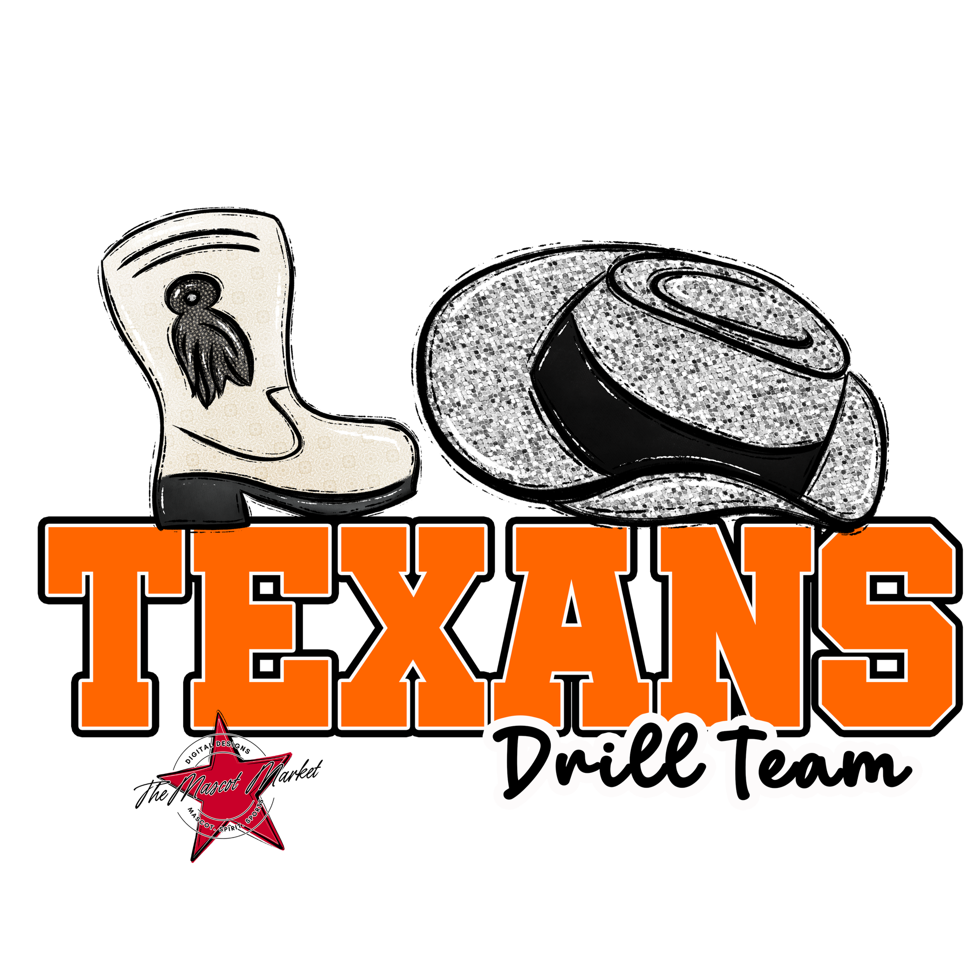Texans Varsity Drillteam-Orange