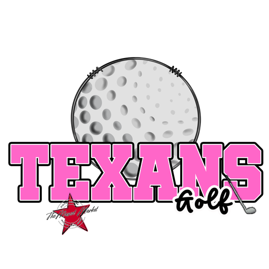 Texans Varsity Golf-Baby Pink