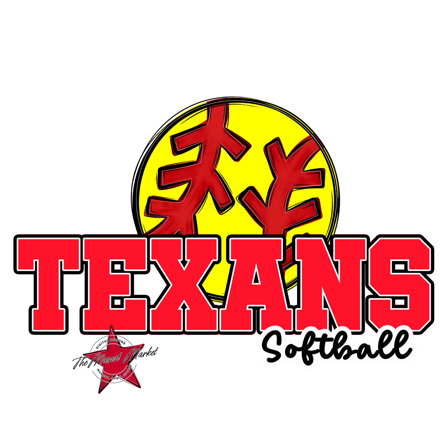 Texans Varsity Softball-Bright Red