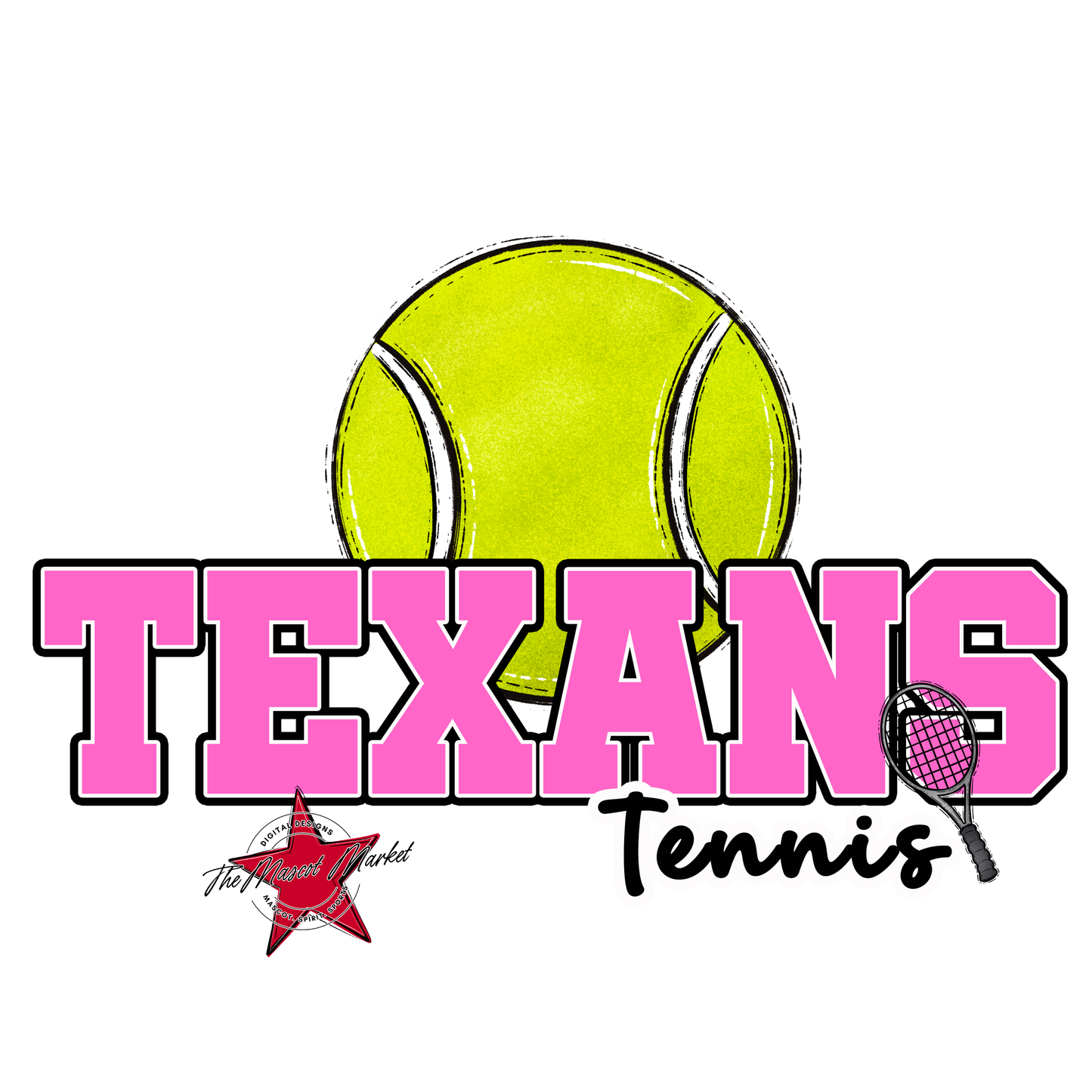 Texans Varsity Tennis-Baby Pink