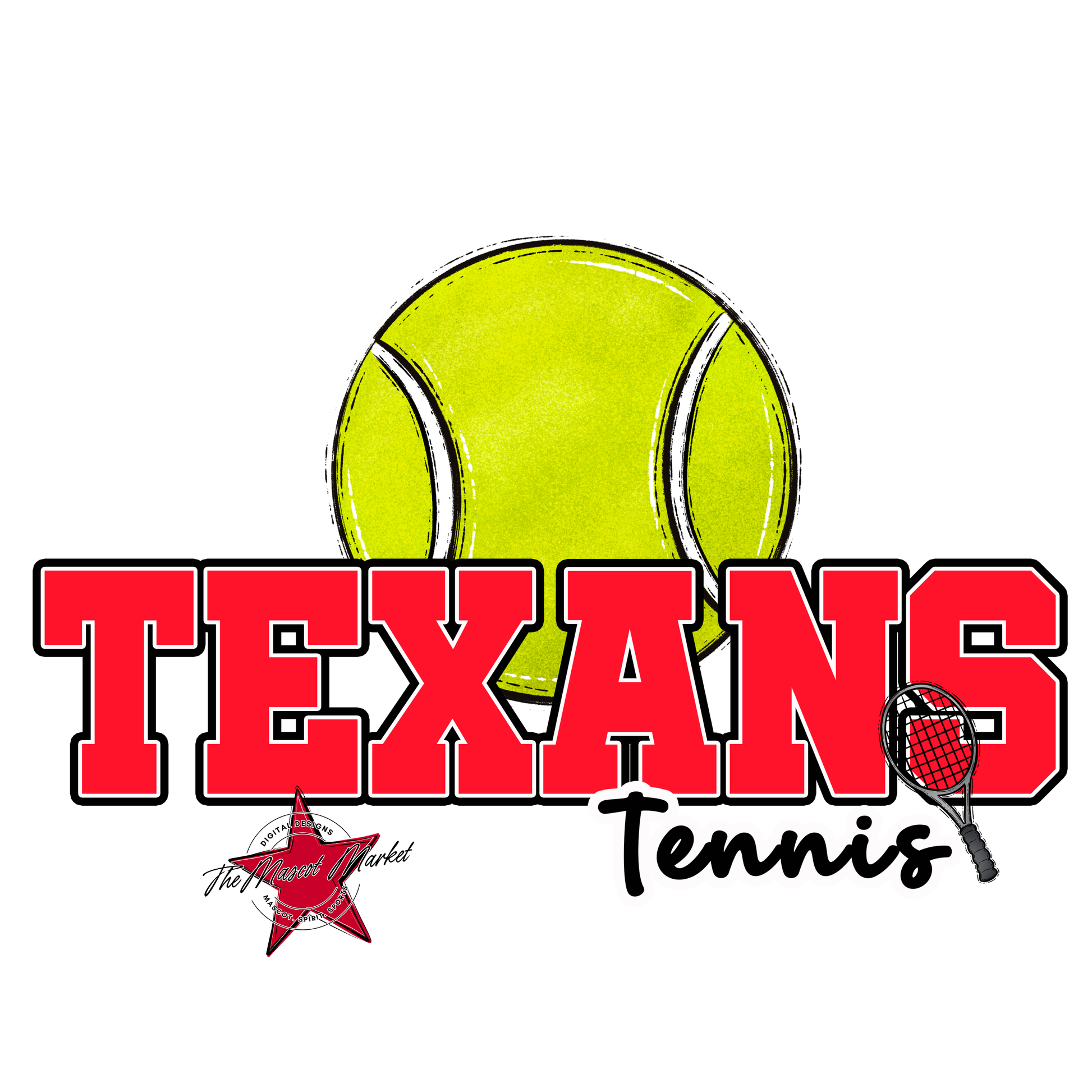 Texans Varsity Tennis-Bright Red