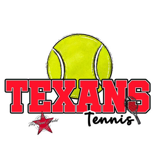 Texans Varsity Tennis-Bright Red