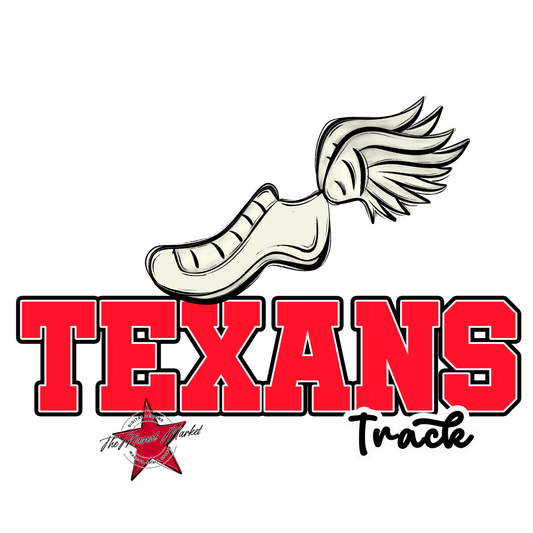 Texans Varsity Track-Bright Red