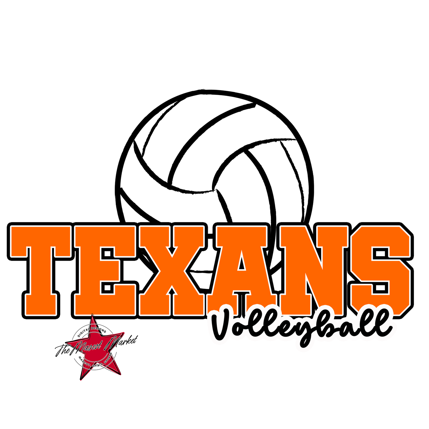 Texans Varsity Volleyball-Orange