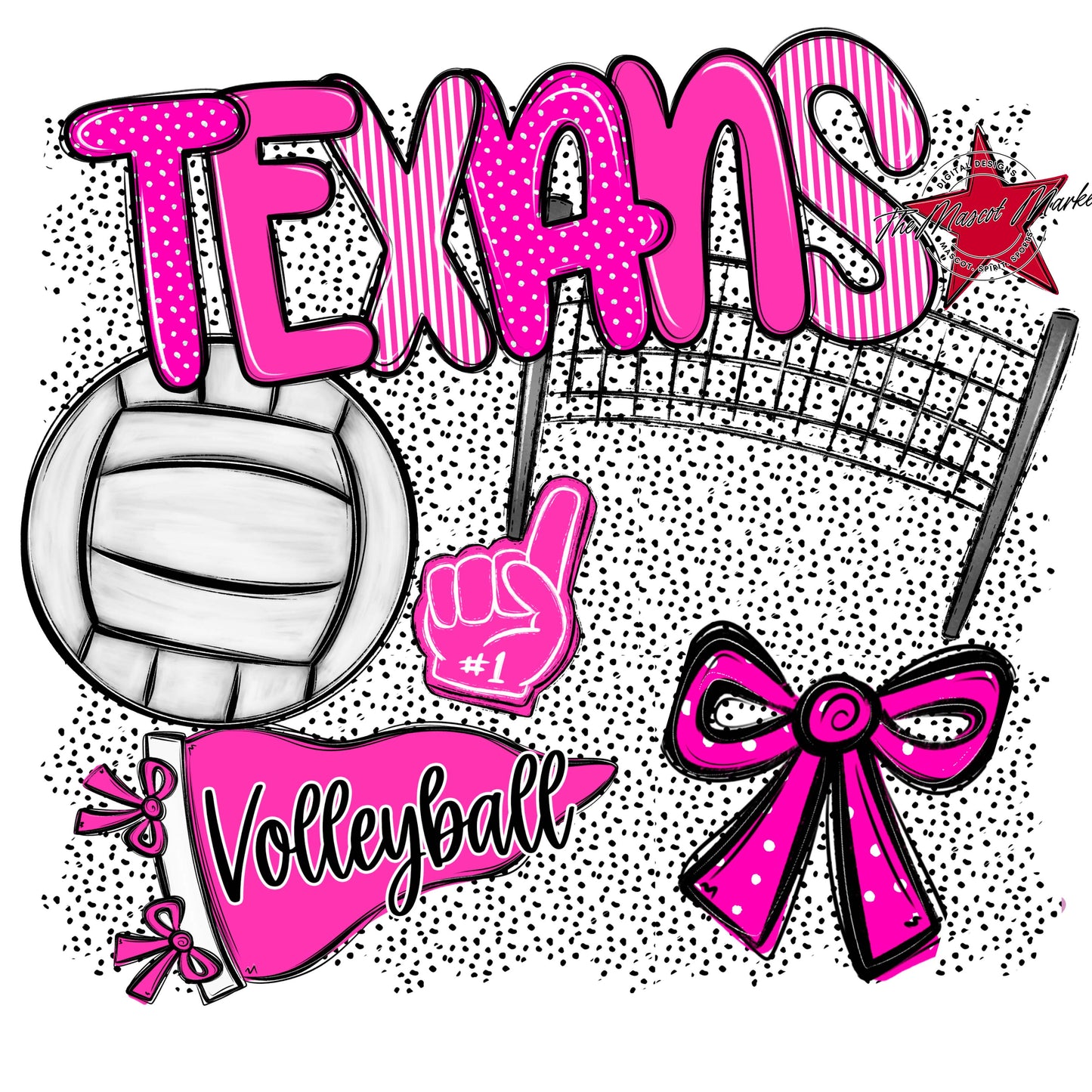 Texans Volleyball Spirit-Pink