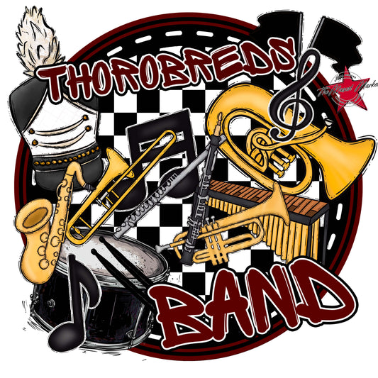 Thorobreds Circle Band Frame-Maroon
