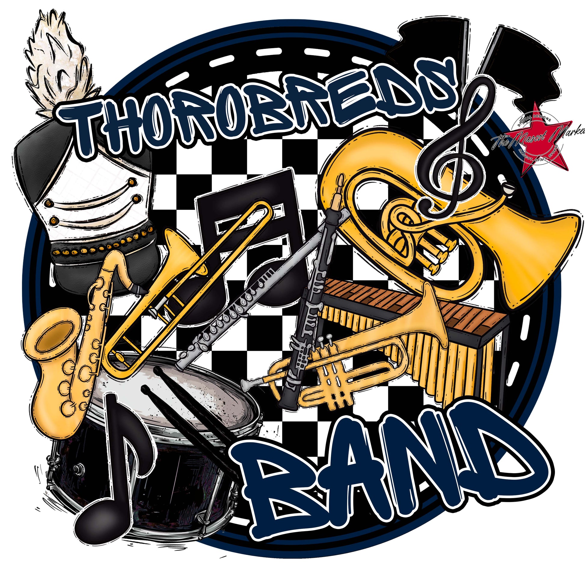 Thorobreds Circle Band Frame-Navy