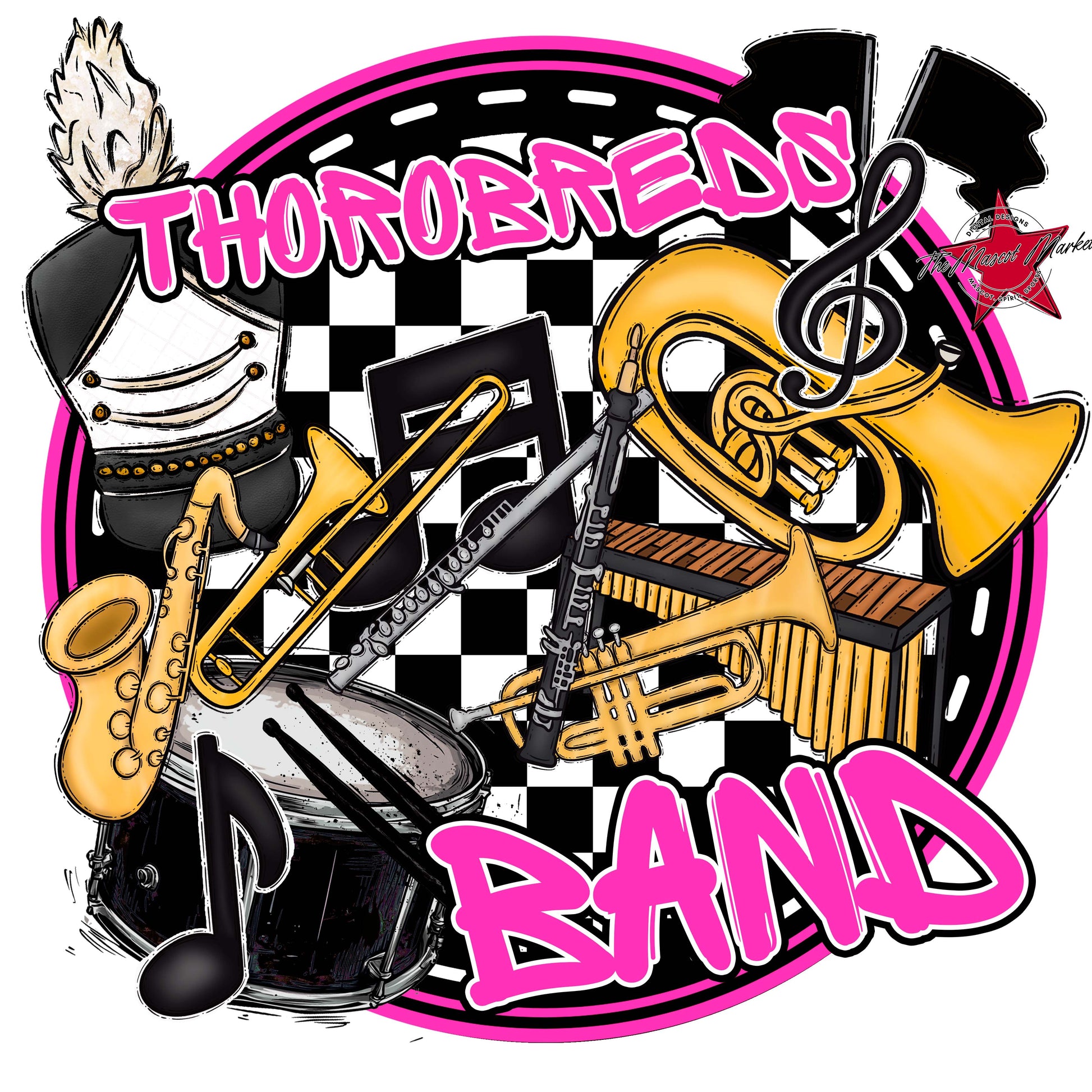 Thorobreds Circle Band Frame-Pink