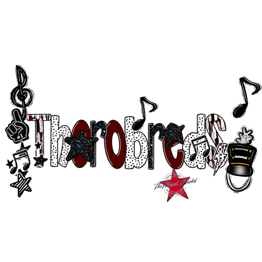 Thorobreds Band Scrape-Maroon