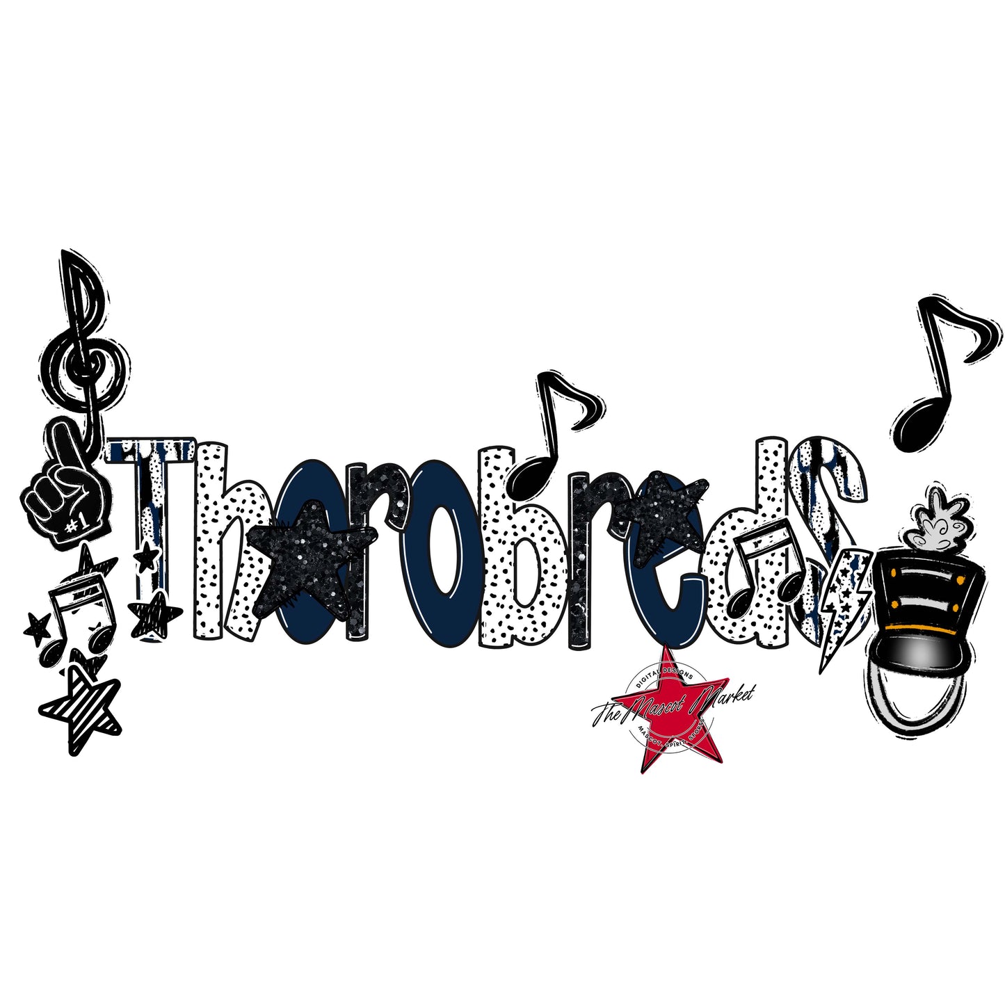Thorobreds Band Scrape-Navy