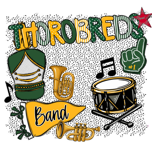 Thorobreds Band Spirit-Green & Yellow