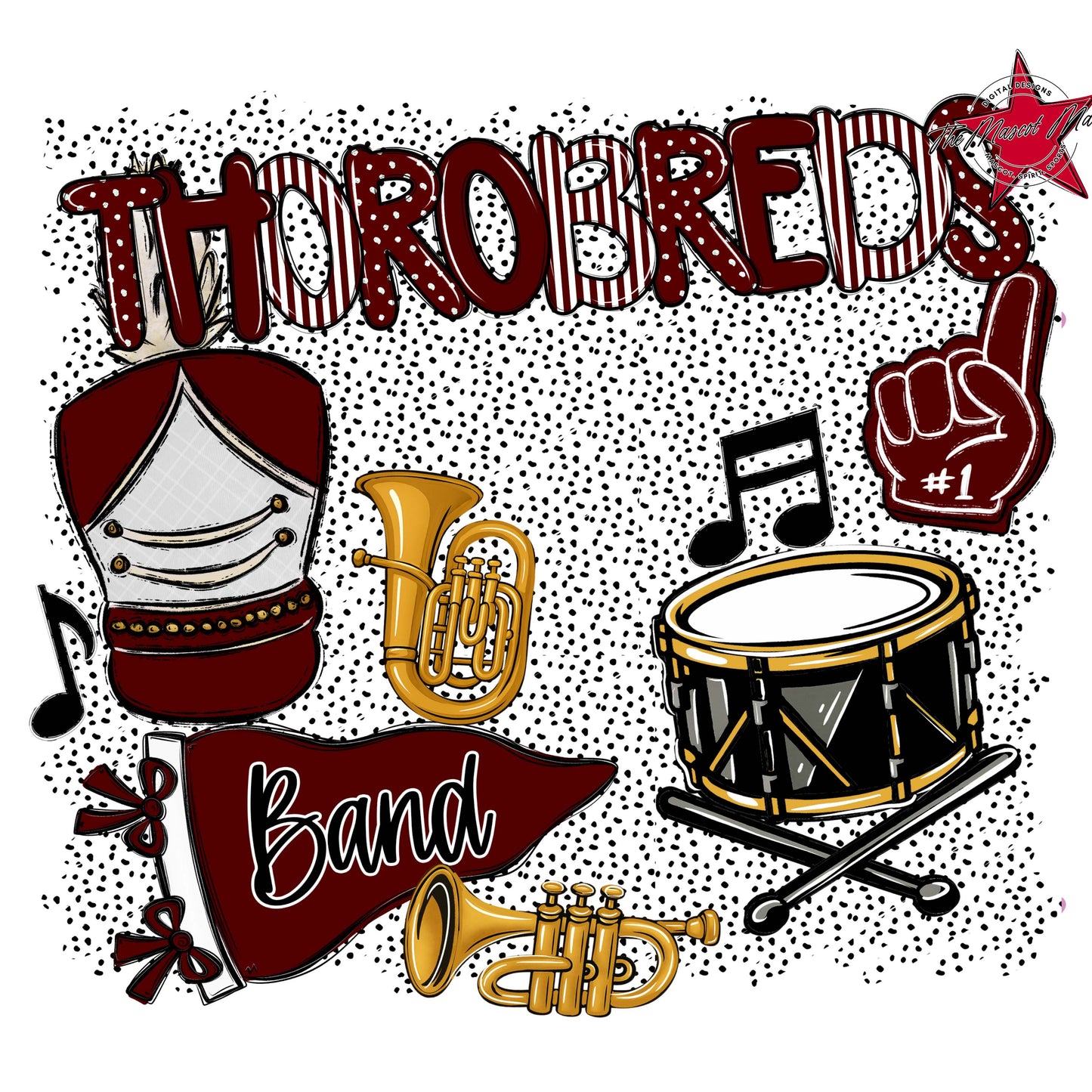 Thorobreds Band Spirit-Maroon