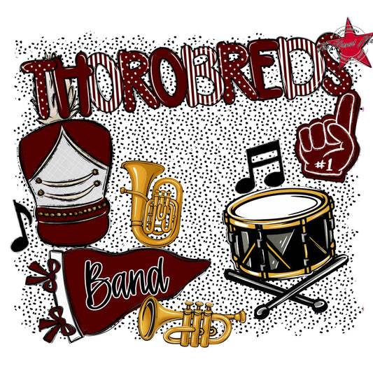 Thorobreds Band Spirit-Maroon