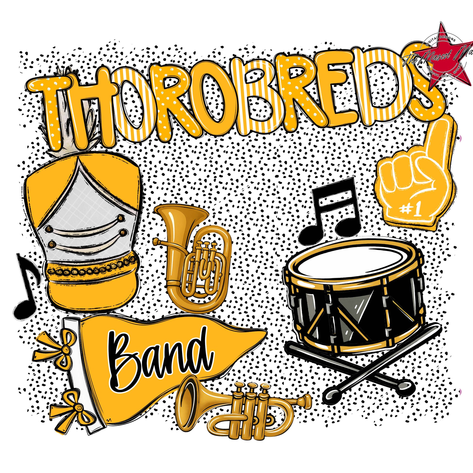 Thorobreds Band Spirit-Yellow