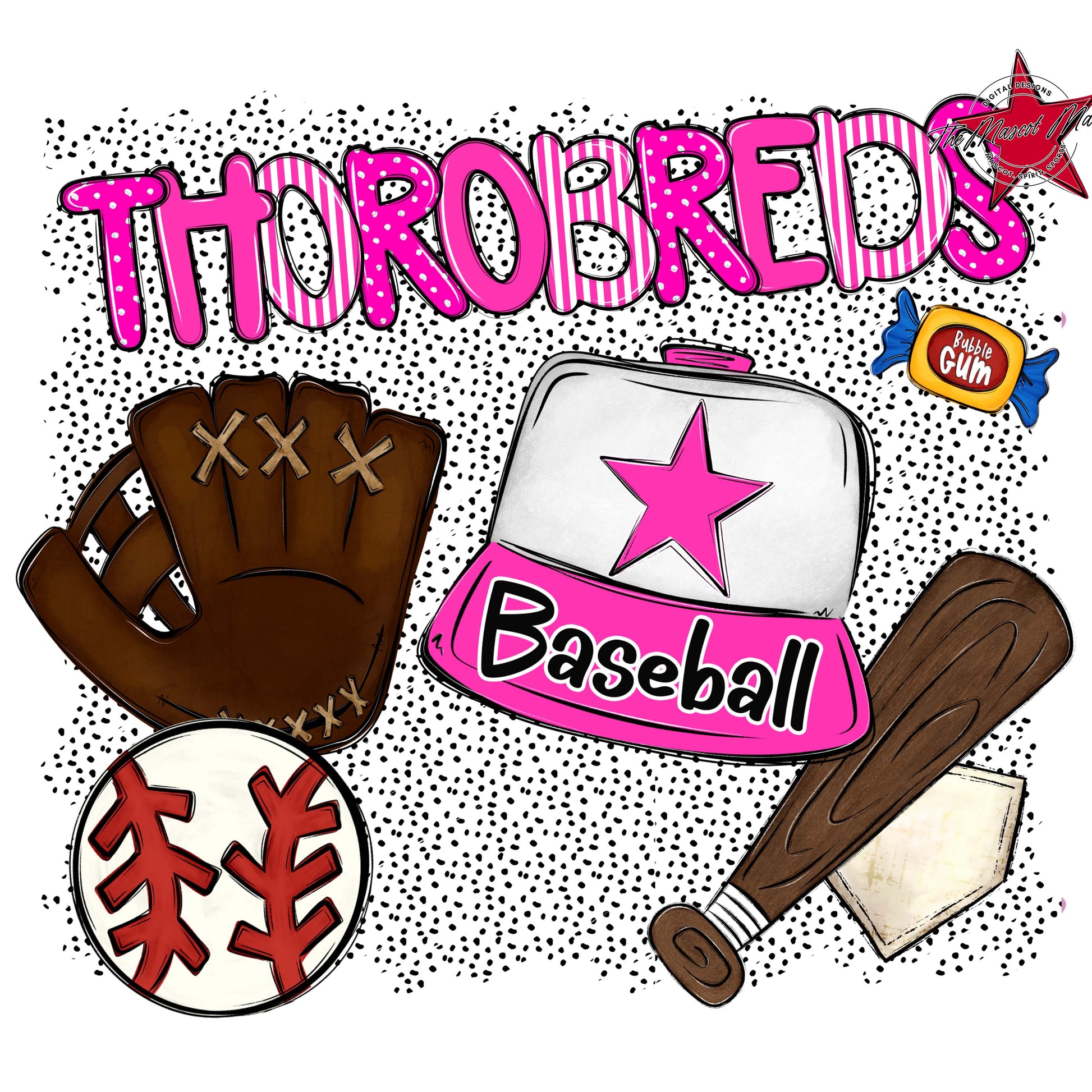Thorobreds Baseball Spirit-Pink