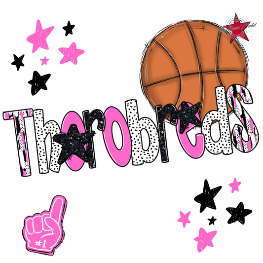 Thorobreds Basketball Scrape-Baby Pink
