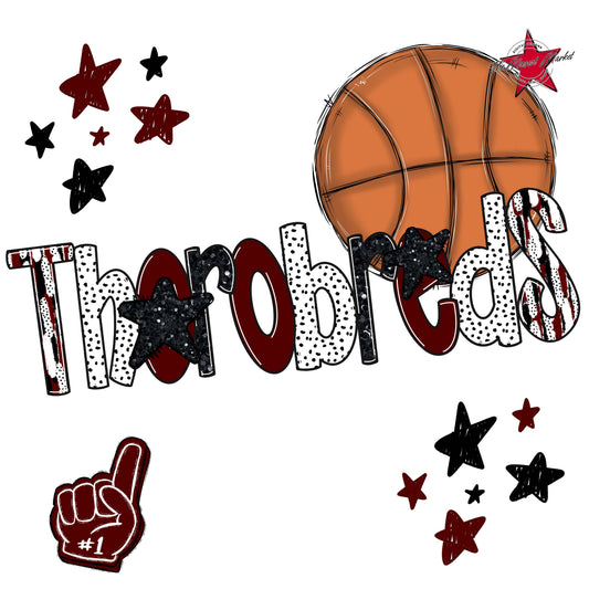 Thorobreds Basketball Scrape-Maroon