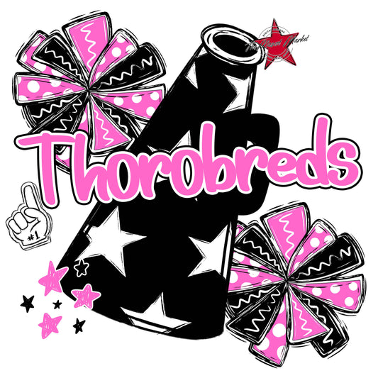 Thorobreds  Cheer Checkers Design-Baby Pink
