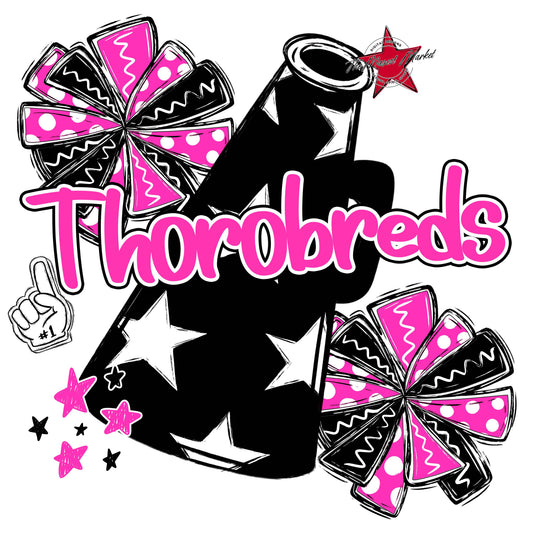 Thorobreds  Cheer Checkers Design-Pink