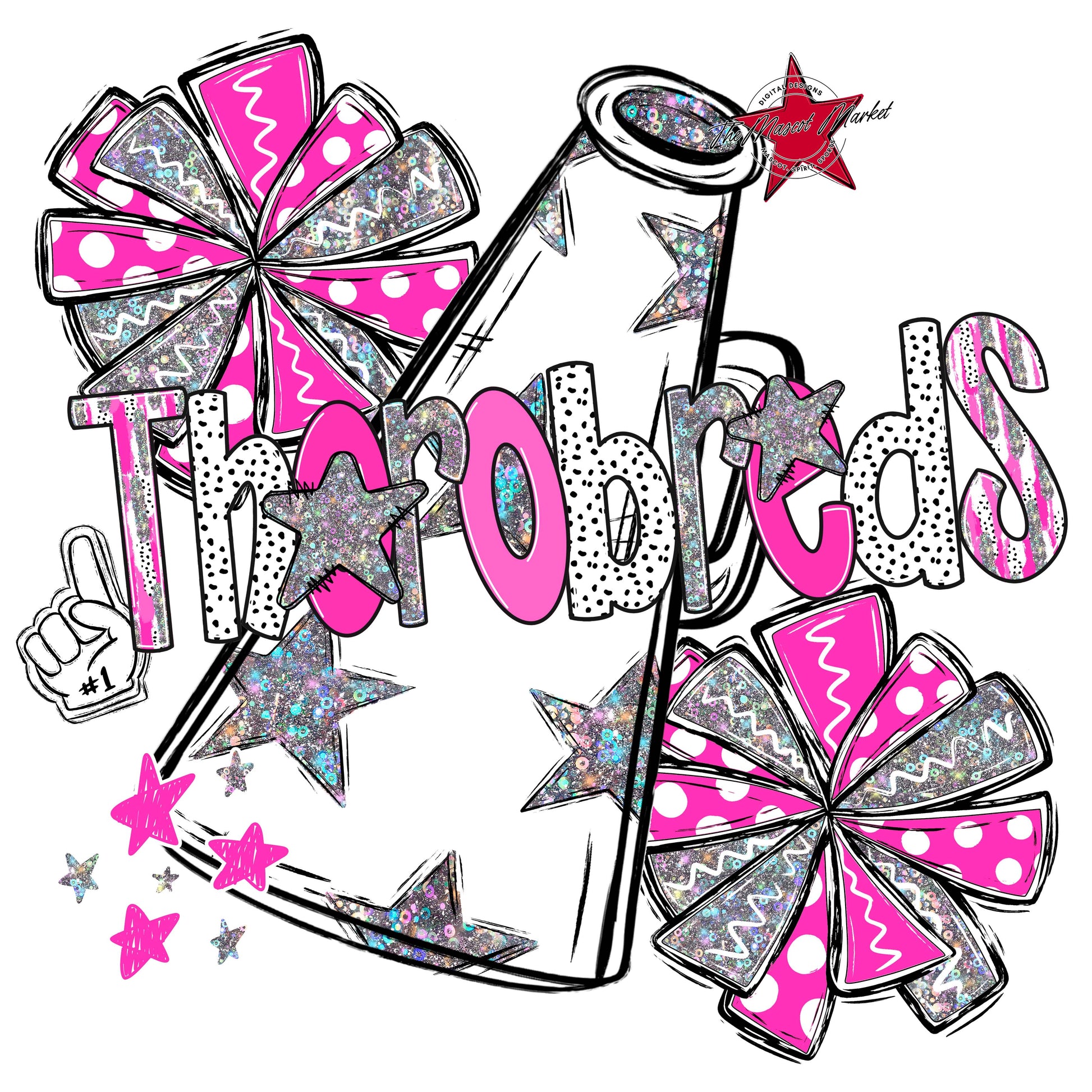 Thorobreds Cheer Megaphone Scrape-Pink