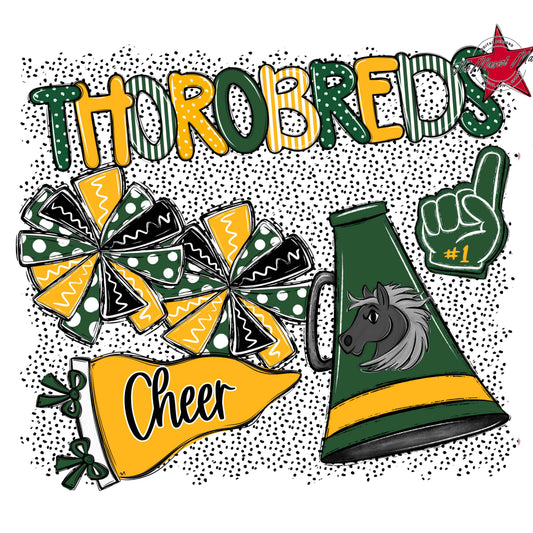 Thorobreds Cheer Spirit-Green & Yellow