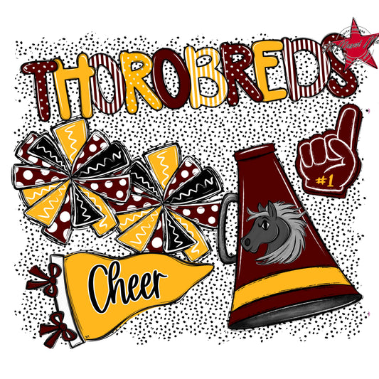Thorobreds Cheer Spirit-Maroon & Yellow