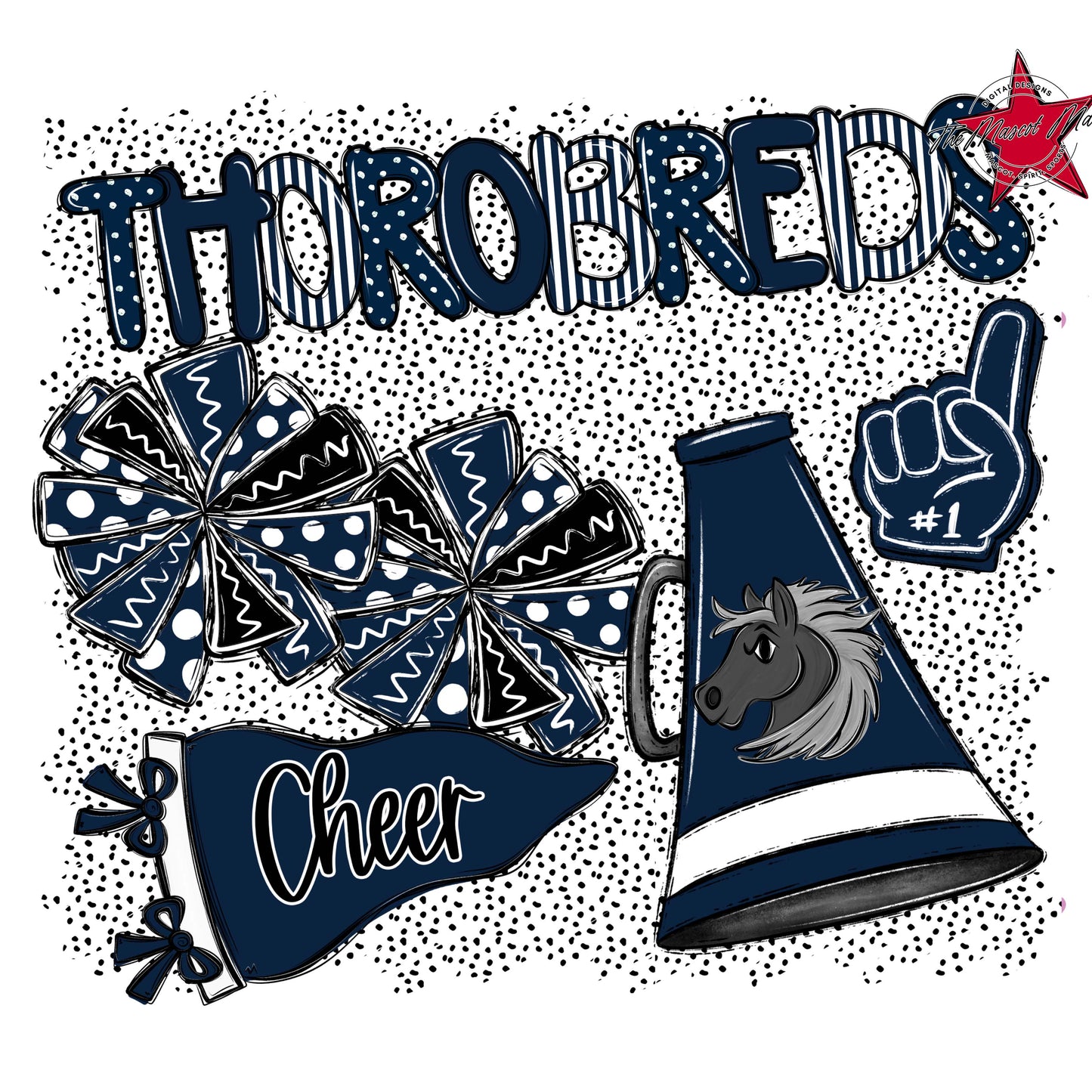Thorobreds Cheer Spirit-Navy