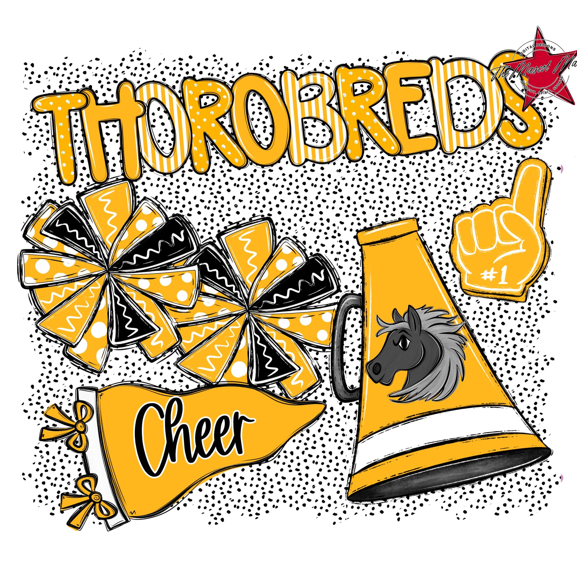 Thorobreds Cheer Spirit-Yellow