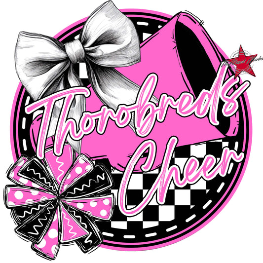 Thorobreds Circle Cheer Frame-Baby Pink