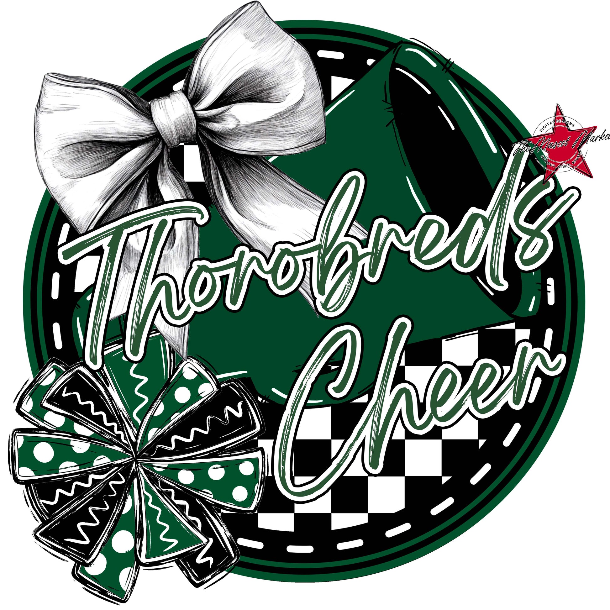 Thorobreds Circle Cheer Frame-Green